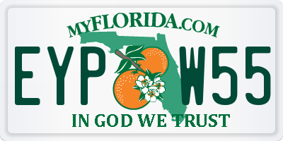 FL license plate EYPW55