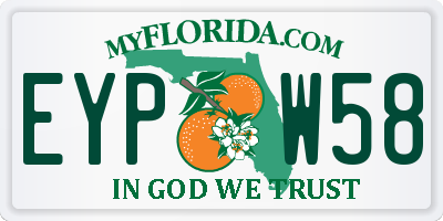 FL license plate EYPW58