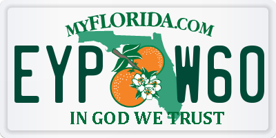 FL license plate EYPW60