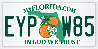 FL license plate EYPW85