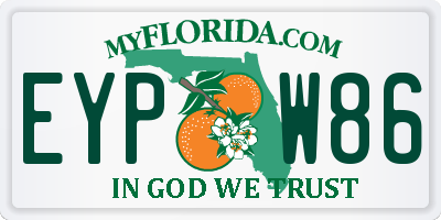 FL license plate EYPW86