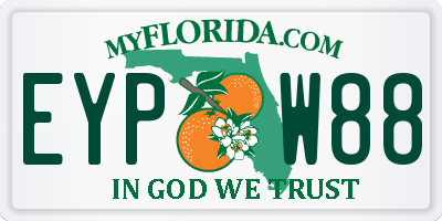 FL license plate EYPW88
