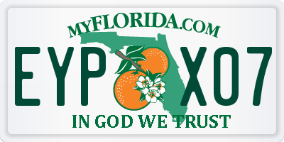 FL license plate EYPX07