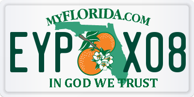 FL license plate EYPX08