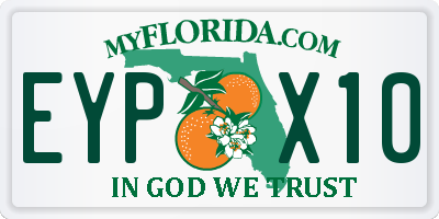 FL license plate EYPX10