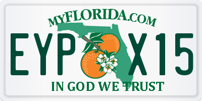 FL license plate EYPX15