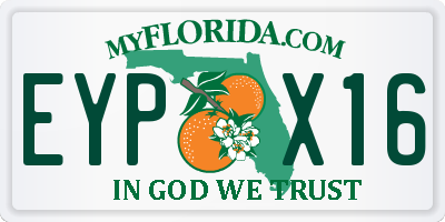 FL license plate EYPX16