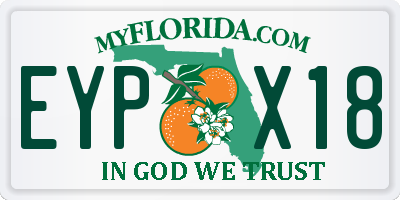 FL license plate EYPX18