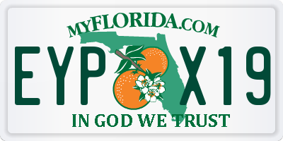 FL license plate EYPX19