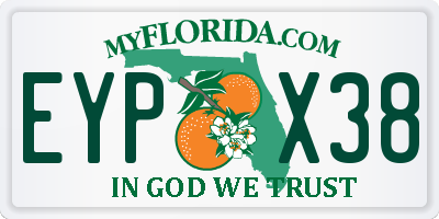 FL license plate EYPX38