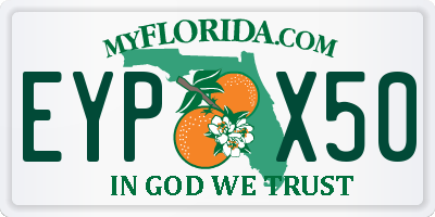 FL license plate EYPX50