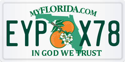 FL license plate EYPX78