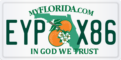 FL license plate EYPX86