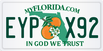 FL license plate EYPX92