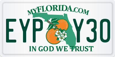 FL license plate EYPY30