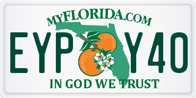 FL license plate EYPY40
