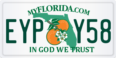 FL license plate EYPY58