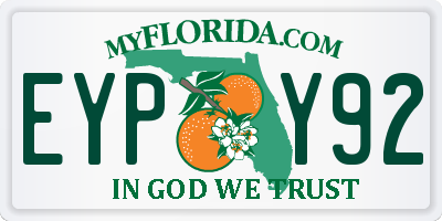 FL license plate EYPY92