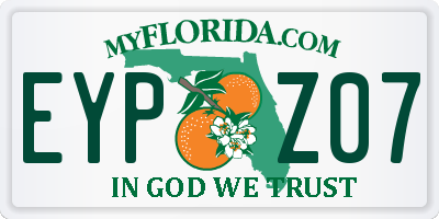 FL license plate EYPZ07