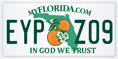 FL license plate EYPZ09