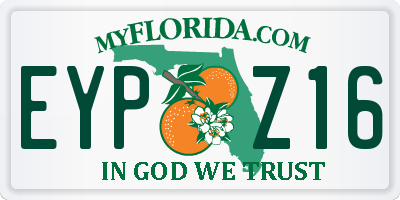 FL license plate EYPZ16