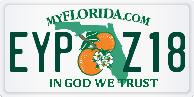 FL license plate EYPZ18