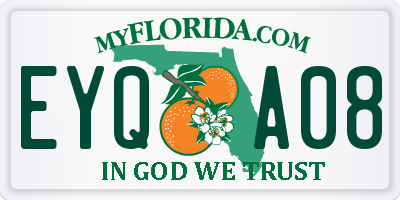 FL license plate EYQA08