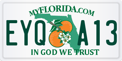 FL license plate EYQA13