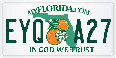 FL license plate EYQA27