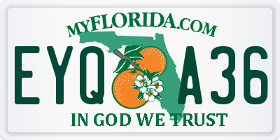 FL license plate EYQA36