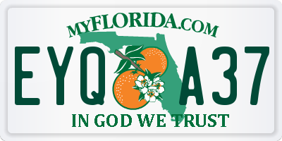 FL license plate EYQA37