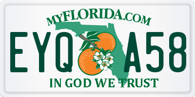 FL license plate EYQA58