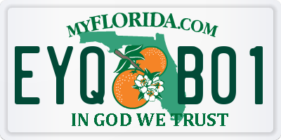 FL license plate EYQB01