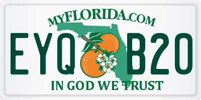 FL license plate EYQB20