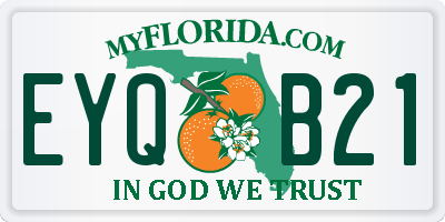 FL license plate EYQB21