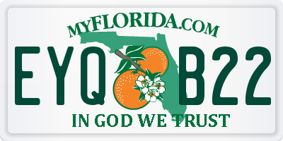 FL license plate EYQB22