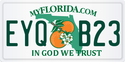 FL license plate EYQB23