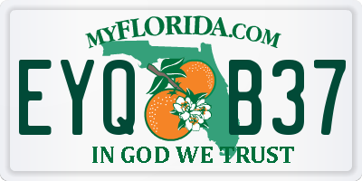FL license plate EYQB37