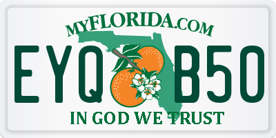 FL license plate EYQB50