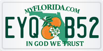 FL license plate EYQB52