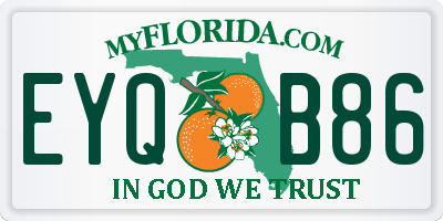 FL license plate EYQB86