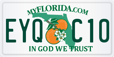 FL license plate EYQC10