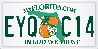 FL license plate EYQC14