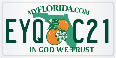 FL license plate EYQC21