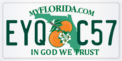 FL license plate EYQC57