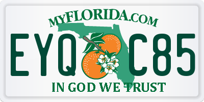 FL license plate EYQC85