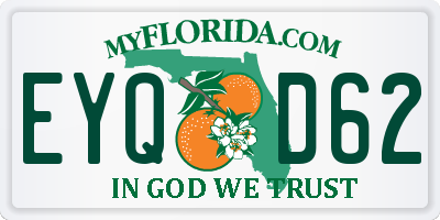 FL license plate EYQD62
