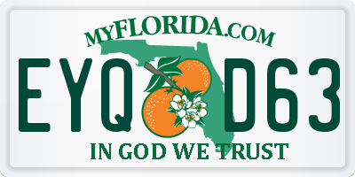 FL license plate EYQD63