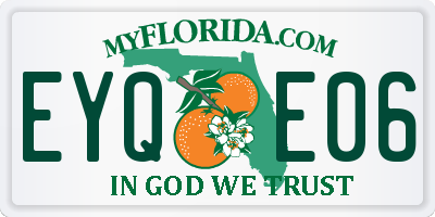 FL license plate EYQE06