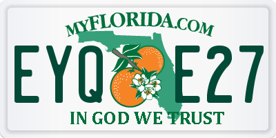 FL license plate EYQE27